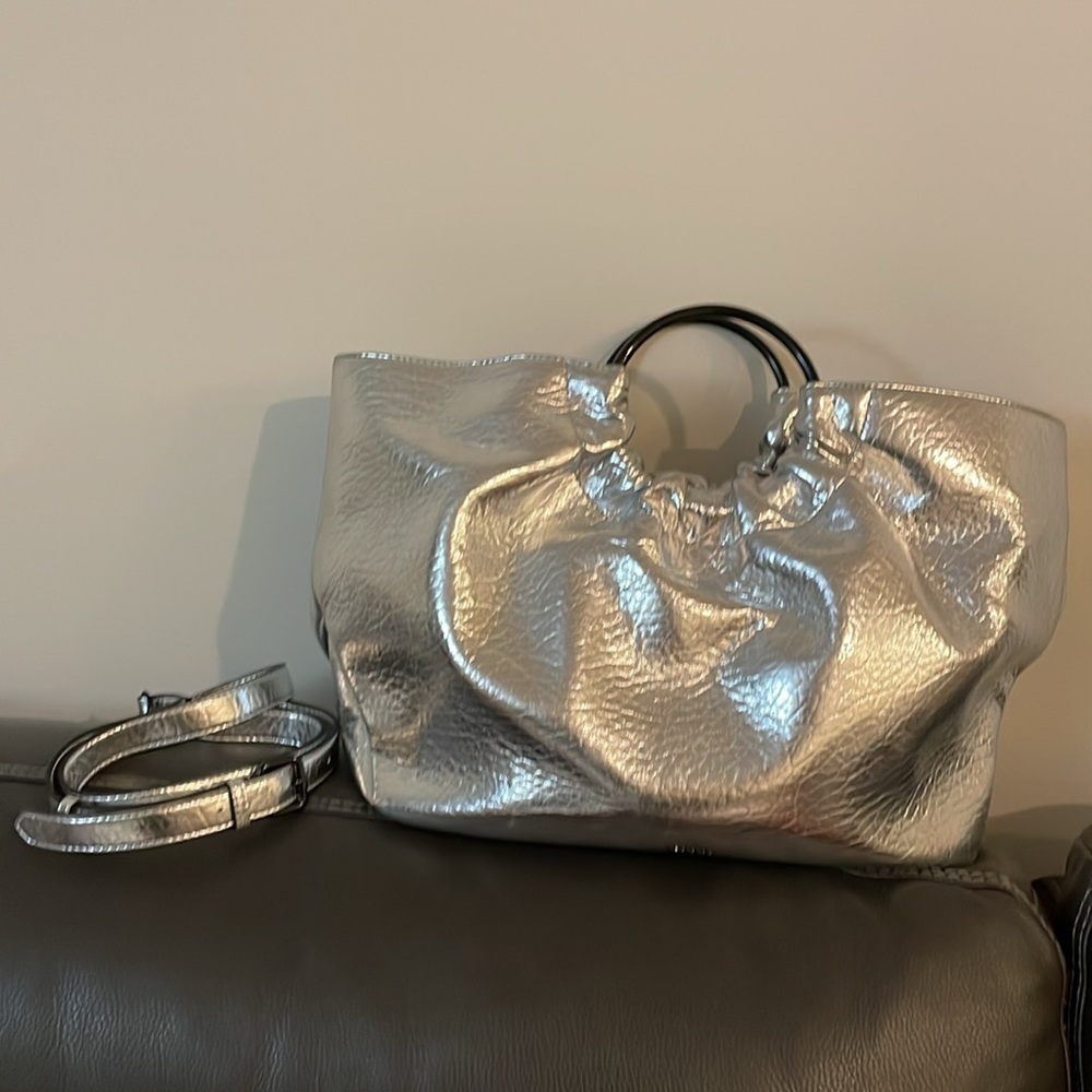 DKNY Silver tote crossbody